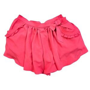Miss Blumarine Coral Pink skort skirt mini Bow Ruffle Pockets 12 girls see mez